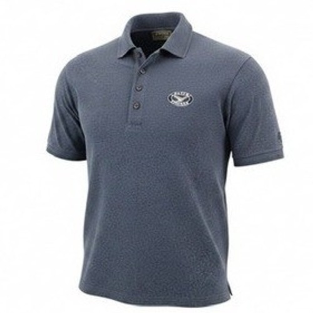 Descente Mens Medium Polo Shirt Blue Eagle Springs Short Sleeve Cotton Logo M - Picture 1 of 16